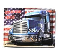 I&S/Les collections rétro Targa in metallo goffrato 20x15 cm Us truck