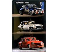 I&S/Les collections rétro Targa in metallo goffrato 30 x 20 cm Renault Renault R5 TURBO Prodotto con licenza ufficiale e/o design esclusivo