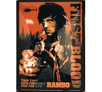 I&S/Les collections rétro Targa in metallo goffrato 40 x 30 cm Canal+ Studios Rambo - First Blood Prodotto con licenza ufficiale e/o design esclusivo