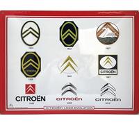 I&S/Les collections rétro Targa in metallo goffrato 40 x 30 cm Citroen Citroen Logos Evolution Prodotto con licenza ufficiale e/o design esclusivo
