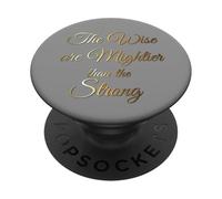 I saggi sono più potenti. Proverbio cristiano, PopSockets PopGrip Adesivo