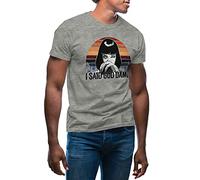 I Said God Damn Mia Walace Inspired Pulp Fiction T-Shirt Maglietta Grigio per Uomo Size M