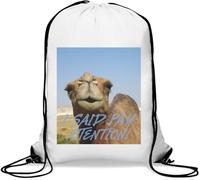 I Said Pay Attenzione Art Gym Sack Casual Coulisse Bag Bianco, bianco, Taglia unica