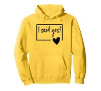 I Said Yes Fidanzato Fidanzato Fidanzata Coppia Cuore Felpa con Cappuccio