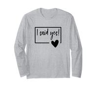 I Said Yes Fidanzato Fidanzato Fidanzata Coppia Cuore Maglia a Manica