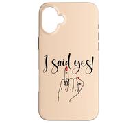 I Said Yes! New Bride Bachelorette Party Wedding Honeymoon Custodia per iPhone 16 Plus