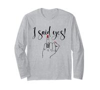 I Said Yes! New Bride Bachelorette Party Wedding Honeymoon Maglia a Manica