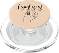 I Said Yes! New Bride Bachelorette Party Wedding Honeymoon PopSockets PopGrip per MagSafe