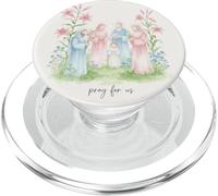 I santi della famiglia con i gigli pregano per noi devozionale PopSockets PopGrip per MagSafe