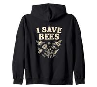 I Save Bees No Mow May Pollinator Awareness Felpa con Cappuccio