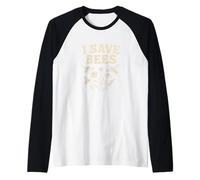 I Save Bees No Mow May Pollinator Awareness Maglia con Maniche Raglan