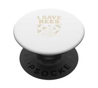 I Save Bees No Mow May Pollinator Awareness PopSockets PopGrip Adesivo