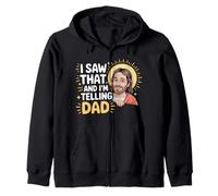 I Saw That And I'm Telling Dad Christian Meme Church |- Felpa con Cappuccio