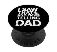 I Saw That And I'm Telling Dad Christian Meme Church |- PopSockets PopGrip Adesivo