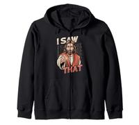 I Saw That Funny Jesus Humor Sarcastico Gesù Citazione Felpa con Cappuccio