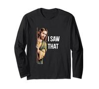 I Saw That Funny Jesus Meme Citazione Natale Pasqua Pastore Maglia a Manica