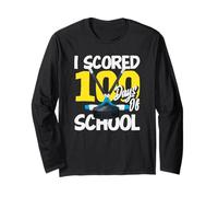I Scored 100 Days of School - Bastoncini da Hockey per Sport Maglia a Manica