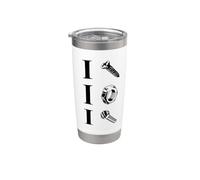 I Screw Nut Bolt Funny Adult Bicchiere termico in acciaio inox doppia parete