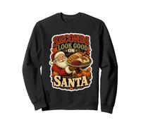 I Secondi sembrano buoni sulla Cena di Natale di Babbo Natale Felpa