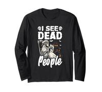 I See Dead People Divertente Halloween per I Giocatori Maglia a Manica