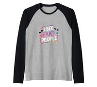 I See Fake People Sarcastico schietto ||- Maglia con Maniche Raglan