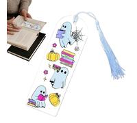 I segnalibri di Halloween Kids - Spooky Ghost Page Marker | Accessori per libri acrilici | Strumenti di lettura divertenti | Set di segnali di segnalibri Halloween da collezione | Regalo di cancelleri