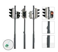 I semafori realistici con gauge G migliorano il layout della ferrovia con luci e