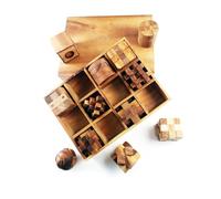 I set di scatole di puzzle in legno includono rompicapo 3D, puzzle di logica e giochi ad incastro per adulti e adolescenti, un regalo che aggiungerà divertimento al tuo arredamento. (12-set-legno)
