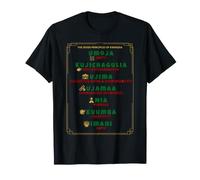 I Sette principi di Kwanzaa Nguzo Saba List Maglietta