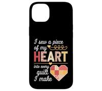 I Sew a Piece of My Heart Into Every Quilt I Make Quilter Custodia per iPhone 14 Plus