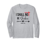 I Shall Not Be Shaken Bible Verse Psalm 16:8 Christian Jesus Maglia a Manica