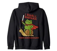 I Shall Shenan Then Shenanigan Funny Medieval Frog Felpa con Cappuccio