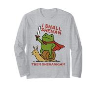 I Shall Shenan Then Shenanigan Funny Medieval Frog Maglia a Manica
