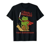 I Shall Shenan Then Shenanigan Funny Medieval Frog Maglietta
