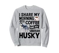 I Share My Morning with Coffee And My Siberian Husky Felpa