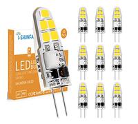 I-SHUNFA G4 Lampadine LED AC/DC 12V,210LM,Bianco Freddo 6000K 1.3W Sostituisce 15W Lampadine Alogene,Senza Sfarfallio,360 Gradi di Angolo,per Cappa da Cucina per La Cucina (Confezione da 10)