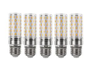 I-SHUNFA Lampadina LED a mais E27 Bianco caldo 3000K 7W | Non dimmerabile Pannocchia di mais Piccola candela Lampadina a vite Confezione da 5