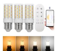 I-SHUNFA Lampadina LED Smart con Bluetooth E27, 10W 1000LM, AC 230V | luminosità regolabile dall'1% al 100%, temperatura colore regolabile da 2700K a 6500K (3 Pack (With Fernbedienung))
