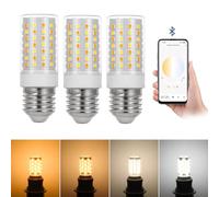 I-SHUNFA Lampadina LED Smart con Bluetooth E27, 10W 1000LM, AC 230V | luminosità regolabile dall'1% al 100%, temperatura colore regolabile da 2700K a 6500K (3 Pack (Nur Glühbirne))
