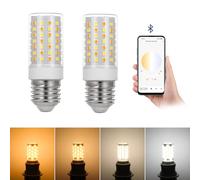 I-SHUNFA Lampadina LED Smart con Bluetooth E27, 10W 1000LM, AC 230V | uminosità regolabile dall'1% al 100%, temperatura colore regolabile da 2700K a 6500K (2 Pack (Nur Glühbirne))