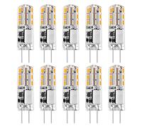 I-SHUNFA Lampadine a LED G4, 1.24W, sostituisce lampadine alogene da 20 W, luce bianca calda, 3000 K, 12 V AC/DC, 100 lm, senza sfarfallio, non dimmerabile, lampadina LED G4 (Confezione da 10)