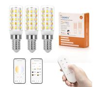 I-SHUNFA Lampadine LED E14 Dimmerabili con Telecomando e Controllo App,Lampadina E14 da 4 W 400 LM,AC 230 V,2700 K-6500 K,Luminosità Regolabile 1%-100%,Funzione Timer(3 Pack con Telecomando)