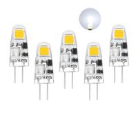 I-SHUNFA Lampadine LED G4 Bianco Freddo 6000K,AC/DC 12V,0.5W Sostituisce per Lampadine Alogene 5W-10W,90LM Non Dimmerabile,Mini Lampadine LED a Risparmio Energetico,Confezione da 5