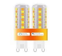 I-SHUNFA Lampadine LED G9 intelligenti Wi-Fi, dimmerabili in continuo, compatibili con Alexa/Google Home, AC 230V 2700K-6500K, luminosità regolabile 1%-100%, 4W, 400LM (2 Pack)