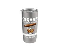 I sigari risolvono la maggior parte dei miei problemi Bourbon fa il resto Bicchiere termico in acciaio inox doppia parete