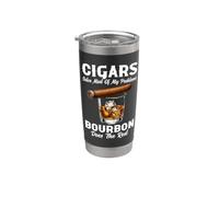 I sigari risolvono la maggior parte dei miei problemi Bourbon fa il resto Bicchiere termico in acciaio inox doppia parete
