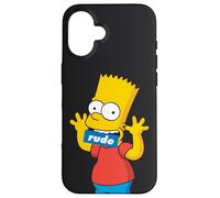 I Simpson Bart Simpson Bocca Rude Nero Custodia per iPhone 16