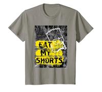 I Simpson Bart Simpson Eat My Shorts Graffiti Maglietta, Bambini, Ardesia, 8 Anni