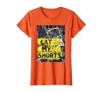I Simpson Bart Simpson Eat My Shorts Graffiti Maglietta, Donna, Arancio, XS