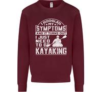 I Sintomi Devono Solo Andare In Kayak Maglione Divertente Per Bambini